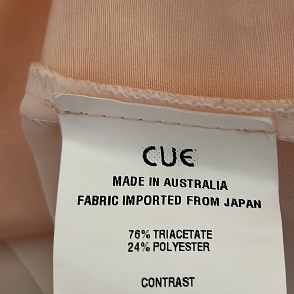 CUE Peach White High Neck Sheer Back Sleeveless Tank Top Blouse - Picture 12 of 13